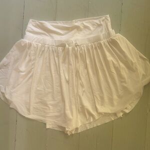 Gold hinge white skort